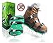 Pre Assembled Lawn Aerator Shoes with 4 Adjustable Straps | Ready to Use Premium Grass Aeration Sandals with Heavy Duty Metal Buckles & Secure Steel Spikes | 4th Strap, Extra Hardware & Instructions