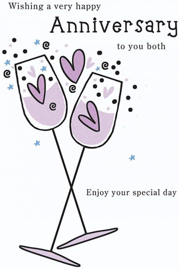 Piccadilly Greetings Modern Annivesary Card Your Annivesary - 7 x 5 inches, Multicolor