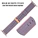 Yichan Woven Nylon Fabric Wrist Strap Replacement Band with Classic Square Stainless Steel Buckle for Apple Watch iWatch Series 1 / 2 / 3,Sport & Edition,42mm,Lightpink and Midnightblue