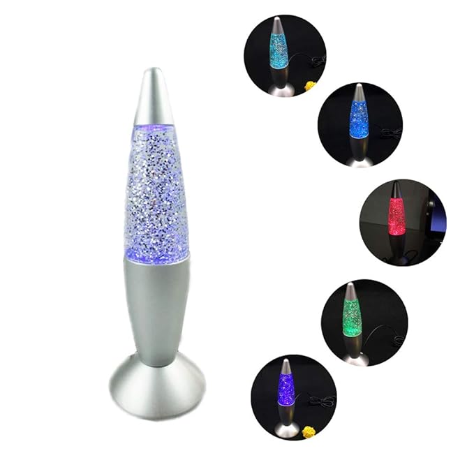 Buy Cdycam Glitter Lava Lamp LED Vintage Night Light Lamp with USB