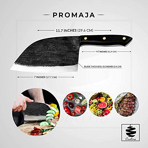 Coolina PROMAJA Cleaver Knife for Meat Cutting & Vegetable Carbon
