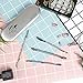 BEZOX Cuticle Pusher, 4PCS Premium Stainless Steel Professional Nail Pushers - Rainbow Color