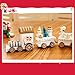 Tinksky Christmas Decor Cute Wooden Mini Train Decoration Ornaments Kids Gift Home Party Kindergarten Decor Christmas Birthday Gift for Children Random Color