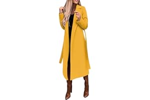 OIOLOYJM Long Winter Coats for Women Double Breasted Blazer Camel Pea Trench Coats Lapel Workout Jacket Womens Fall Fashion