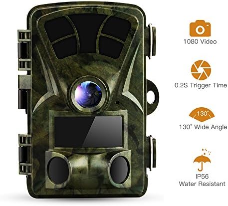 DECOMEN Trail Camera16MP1080P Game&amp;Hunting Camera 65ft night vision infrared surveillance camera ,IP56 Waterproof for Wildlife Monitoring with 16G SD Card (DECOMEN885)