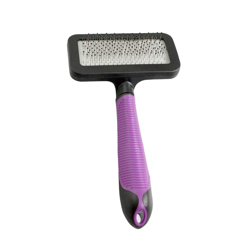 Karlie Flamingo 1030270 Universal brush with handle for cat, 175 x 100 x 40 cm, medium, purple / black