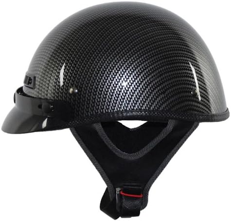Vega XTS Half Helmet with Graphics  (Carbon Fiber, Medium)