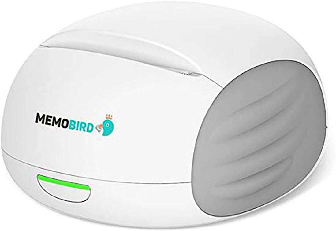 Memobird G2 Thermal Printer | Inkless Printer | Sticky Portable Printer | Compatible With iPhone and Android | Wi-Fi and Bluetooth Mode | Black and White Mini Picture and Note Printer - Grey