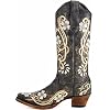 Corral-Womens-Circle-Multi-Colored-Embroidered-Leather-Cowgirl-Boots