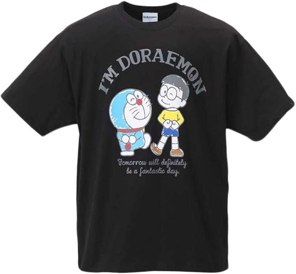 Amazon ラグタイム セレクト Ragtime Select ドラえもん プリントtシャツ 大きいサイズ メンズ のび太 キャラｔ クルーネック ｔシャツ C 26 ブラック 5l Tシャツ カットソー 通販