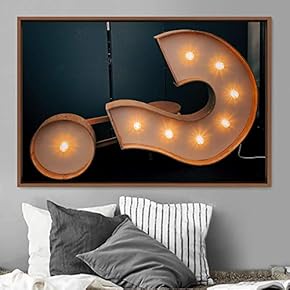 signwin Framed Canvas Wall Art Word Panels 3D...