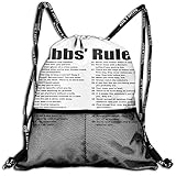 ANYWN NCIS Gibbs' Rules Drawstring Backpack Bags