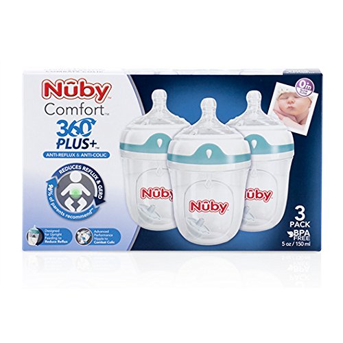 Nuby 3 Piece Comfort 360 Bottle, 5 Ounce
