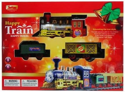 Classical Collections Train Set with Lights and Sound Play Set Battery Operated Complete Set with Tracks and Cars by Toys4less
