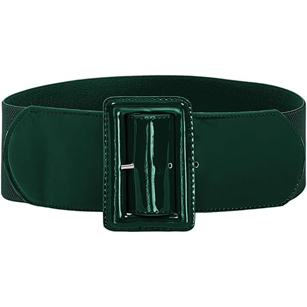Leatherock Vintage Wide Patent Leather Belt With Elastic At Back 2 Snap Buckles Leatherock | Accessories | Leatherock Vintage Wide Patent  main image 3