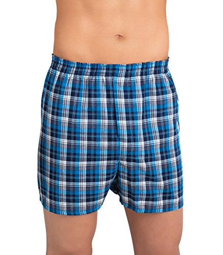 Fruit of the Loom Men's 3-Pack Assorted Tartan Plaids Woven Boxers
