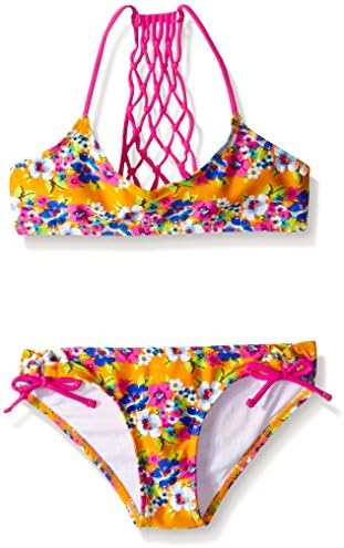Raisins Girls Big Girls' High Tide Garden Zuma Beach Bikini Swimsuit, Mango, 16