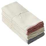 MUJI Cotton Waste Dishcloth 15 by 15-inch Hemmed Border 12-Pack