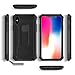 iPhone X Case, Rhidon Case Combo Dual Layer Sport Cover with Holster Kickstand and Belt Swivel Clip for iPhone X (Black)