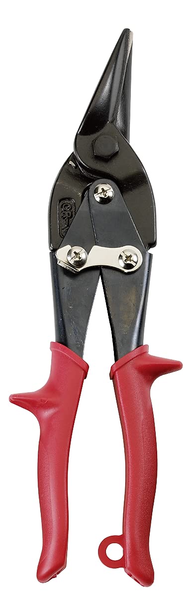 kwb 250mm Left-Cut Sheet Metal Shears for Tight Curves, Cuts up to 1.5mm Steel and 1mm Stainless Steel