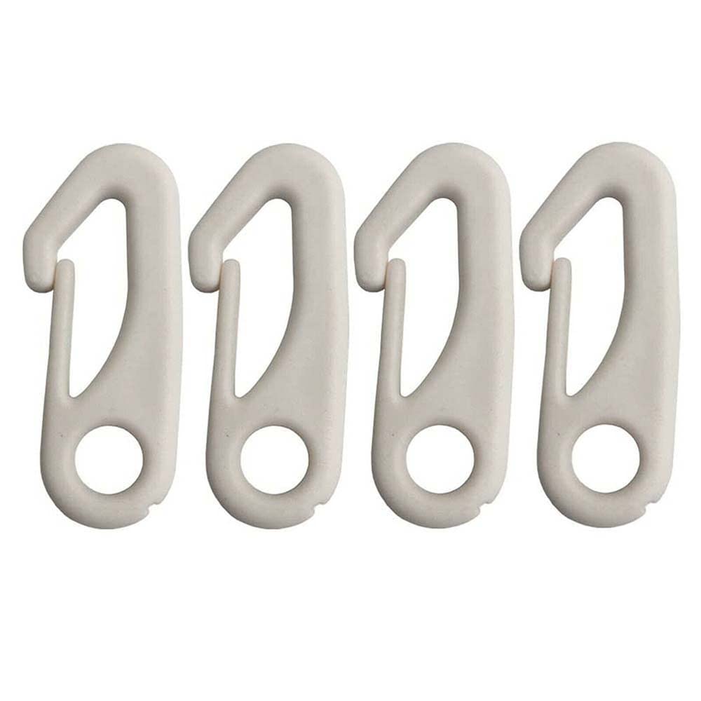 TopHomer 4Pcs 60mm White Flag Pole Clips, Nylon Snap Hooks Flagpole Attachment for Fixing