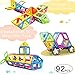 DARVIQS 92 Piece Magnetic Blocks, Magnetic Building Tiles Set, Creativity STEM Toy for Preschool Toddlers, Kids, Girls, Boys