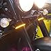 Motorcycle Fork LED Turn Signal Strip Lights Kit Smoked Lens for Harley Davidson Victory Universal Super Bright and Waterproof Cool Motor Lamp 2Pcs - Amber (39mm - 41mm)
