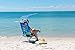 Tommy Bahama 5-Position Big Kahuna Folding Beach Chair with Sun Canopy - Blue Print
