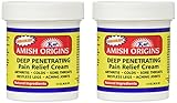 Amish Origins Greaseless Deep Penetrating Pain Relief Cream 3.5oz (pack of 2)