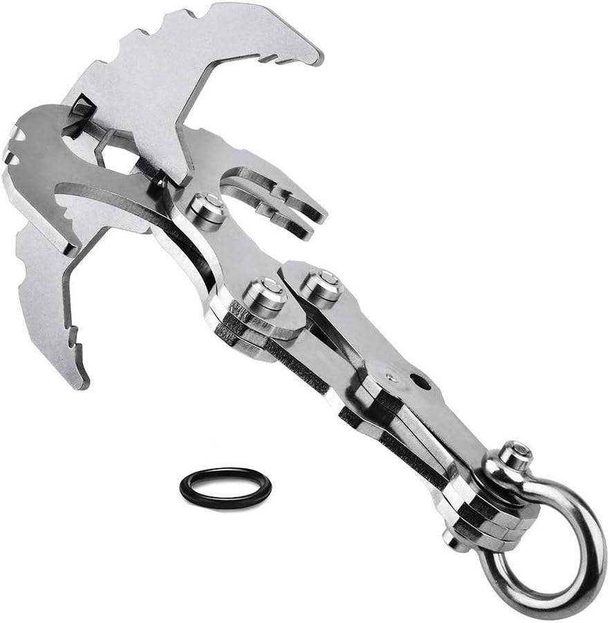 CLKJYF Foldable Gravity Hook Grappling Serrated Claws Multifunctional Rescue EDC Tool Outdoor Survival Camping Travel Kits Climbing