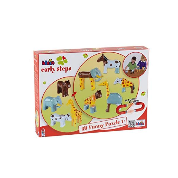 Theo Klein 77 Funny Puzzle Magnettierpuzzle, 4 Tiere | Puzzleteile Werden mit Magneten verbunden | Motorikspielzeug | Spielzeug für Kinder ab 1 Jahr – Bild 7