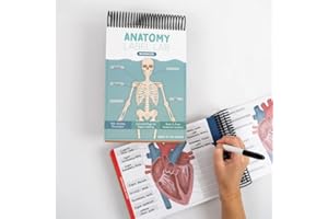 COLOLILY EWAIDI Anatomy Label Lab Workbook, Creative Human Anatomy Busy Book, Physiology Study Tools, 100+ Full-Color Dry-Erase Pages, for Medical School Students, Doctors, Nurses(Green)