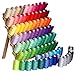 Cotton Threads-Sewing Thread- 85rolls (85000Y) Cotton Rainbow Colored Embroidery Thread 40WT