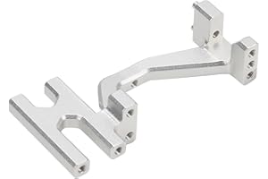 RCAWD Aluminum Steering Servo Mount LOS331001 for Losi 1/10 Hammer Rey Baja Rey Rock Rey Upgrade Parts (Silver)
