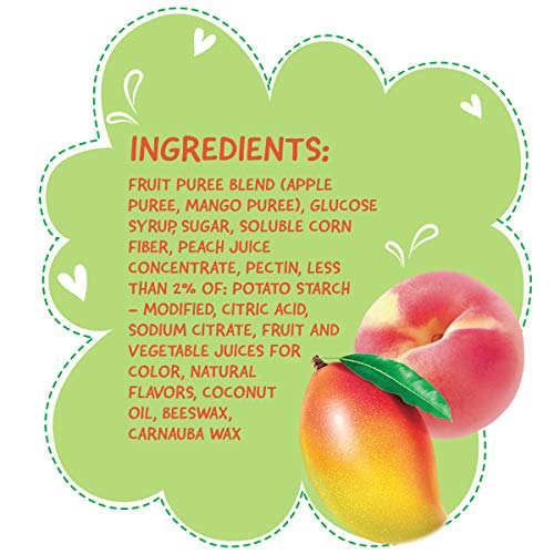 Fruittella Soft Gummy Candy, Peach and Mango Fruit Flavors, 5 oz (Pack