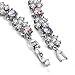 Katon White Gold Plated Round-Cuti Zirconia Tennis Bracelet, 6.88’’