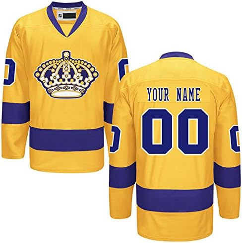 Men's Custom Los Angeles Kings Gold Premier Alternate Customized Ice Hockey Jersey Size XL