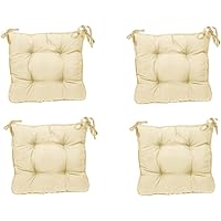 Cojines Silla Jardín Juego De 6 Cojines Para Silla LILENO HOME 40x40 Cm | Tela Resistente A Rayos UV Y Agua, Color Gris Claro Interior Exterior Fácil Limpieza