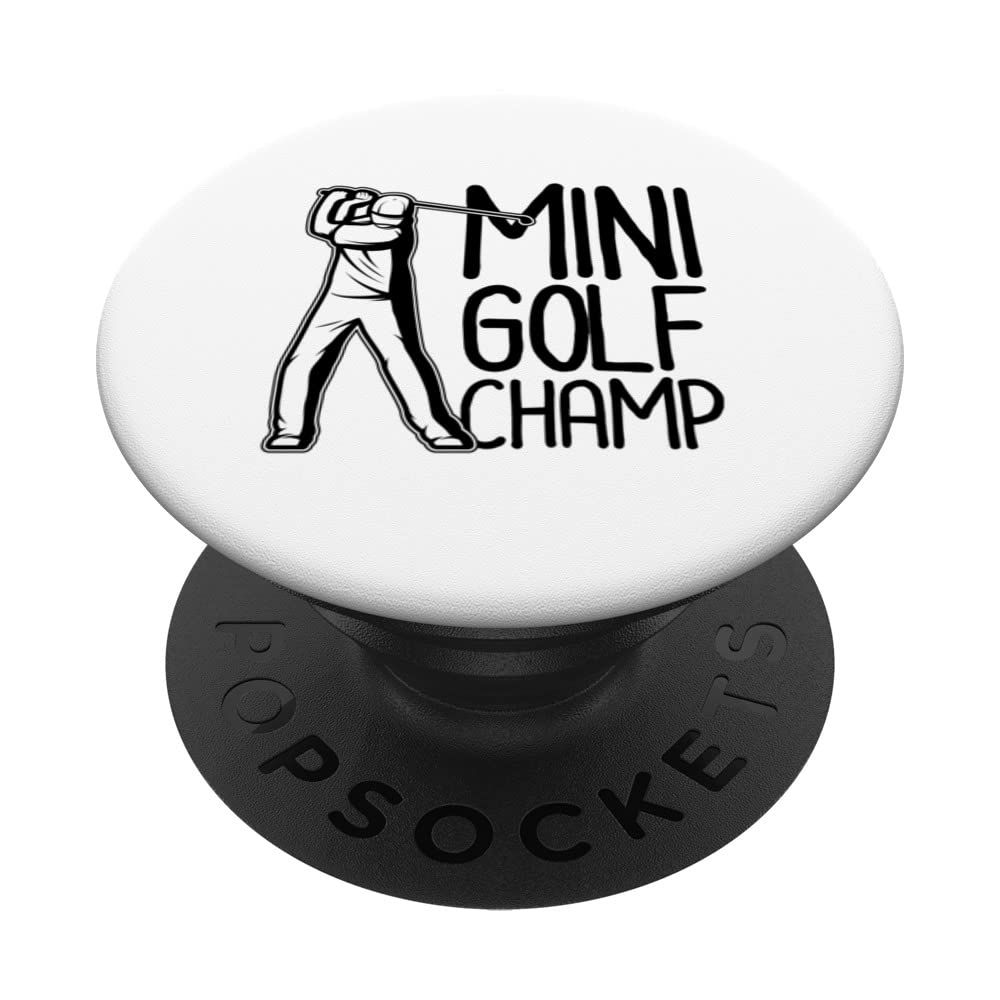 Mini Golf Champ Golfing Golf Player Golfer Putter Driver PopSockets Swappable PopGrip