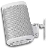 SONOS PLAY 1 Wall Mount, (NOT Compatible with SONOS ONE) Adjustable Swivel & Tilt Mechanism, Single Bracket For Play:1 Speaker with Mounting Accessories, White, Designed In the UK by Soundbass