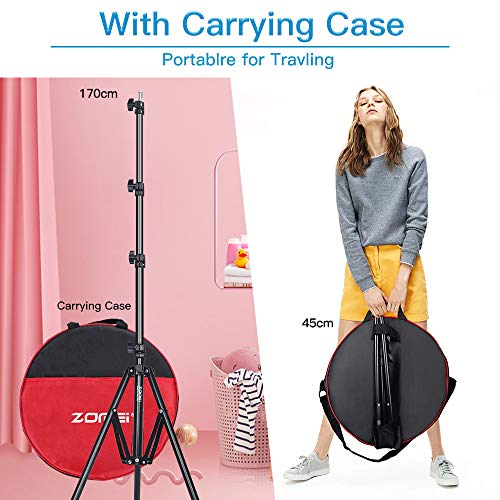 ZOMEi Ring Light Kit:16"/40cm Outer 38W 3200-5500K Dimmable LED Ring Light, Light Stand, Carrying Bag for Camera,Smartphone,YouTube,Self-Portrait Shooting - Thumbnail 6