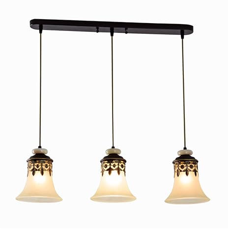 Cghyy Country Retro Three Head Led Wrought Iron Chandelier