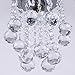 Dixun Modern Mini Chandelier Crystal Chandelier Lighting Flush Mount Ceiling Light Fixture Chandelier Light for Hallway Passway Bedroom Living Room Bathroom(Silver)