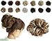 Haironline Scrunchie Bun Up Do Hair Piece Hair Ribbon Ponytail Extensions Wavy Curly Ginger Brown Mix Bleach Blonde, 55 Gram
