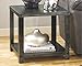 Ashley Furniture Signature Design - Hattney - Vintage Casual Square End Table - Industrial Style - Gray