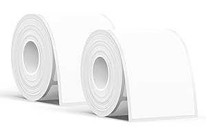 SUPVAN T50M Series Label Maker Tape, 2 Rolls 1.96'' × 3.14'' (50mm × 80mm) 100 Labels/Roll Genuine Laminated Thermal Label Tape, Waterproof Oilproof Highly Adhesive Auto Detect Labels, Black on White