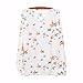 Lookatool Women's Casual Long Sleeve Tether Blouse Chiffon Floral T-Shirt White