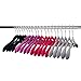 Crystallove Non-Slip Extra Wide Velvet Coat Hanger Suit Holder and Organizer (6pcs, black)