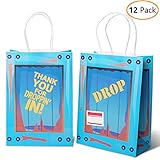DMight Birthday Party Supplies for Game Fans, 12 Pack Creative Drop Box Gift Bags, 8.3