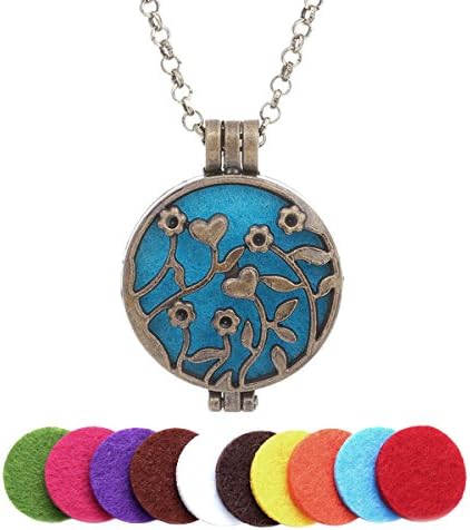 JFairy Jewelry Hollow out Aromatherapy Essential Oil Diffuser Necklace-Two Colors